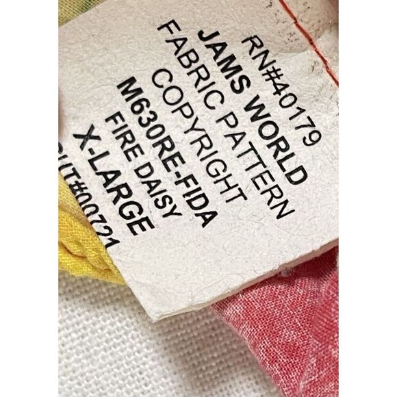 Vintage Jams World Fire Daisy Hawaiian Button Up Shirt Floral Mens Size XL - Picture 8 of 10